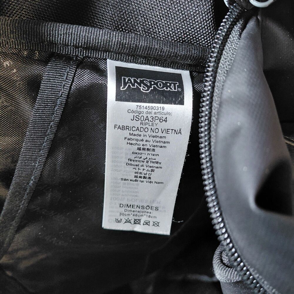 JanSport Ripley Gray Black Backpack - Picture 7 of 9